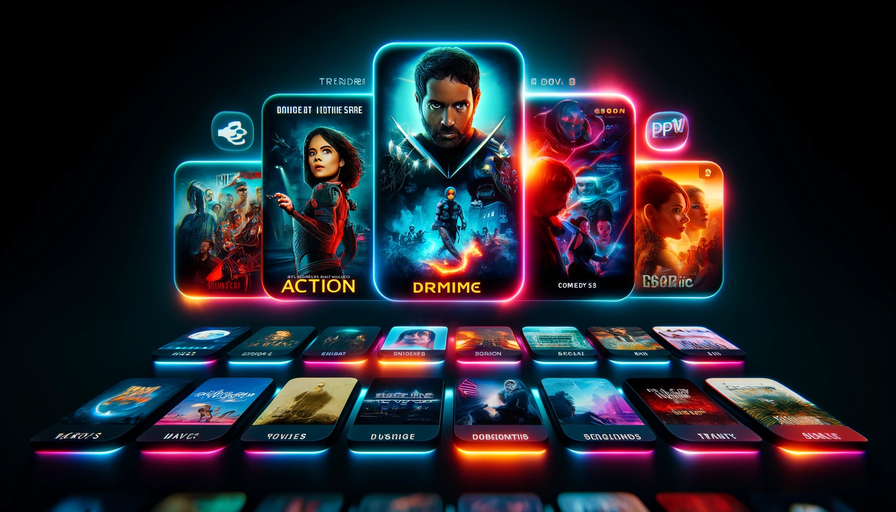 Extensive library of movies and series on IP TV Box