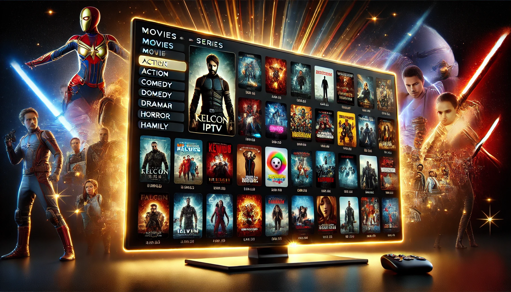 عرض مكتبة أفلام ومسلسلات Falcon IPTV